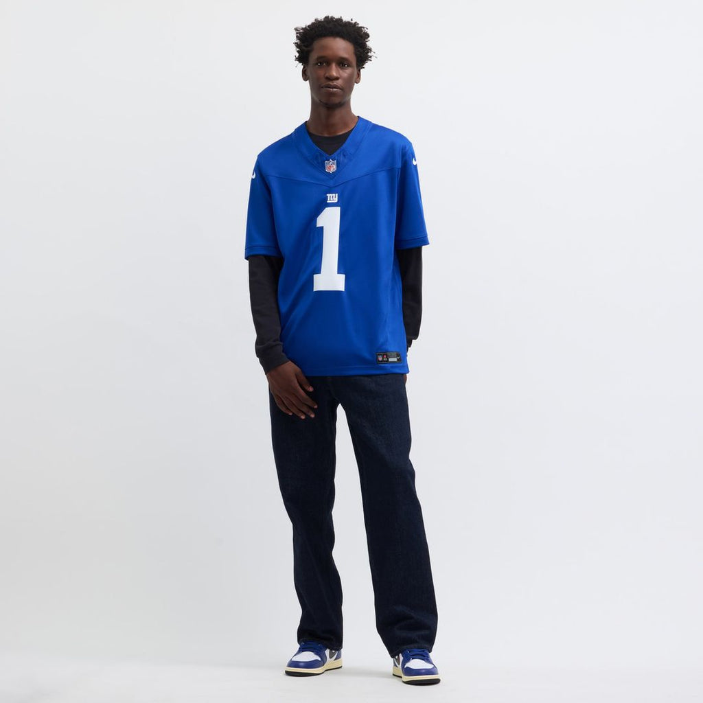 New York Giants Malik Nabers Royal Vapor F.U.S.E. Limited Jersey