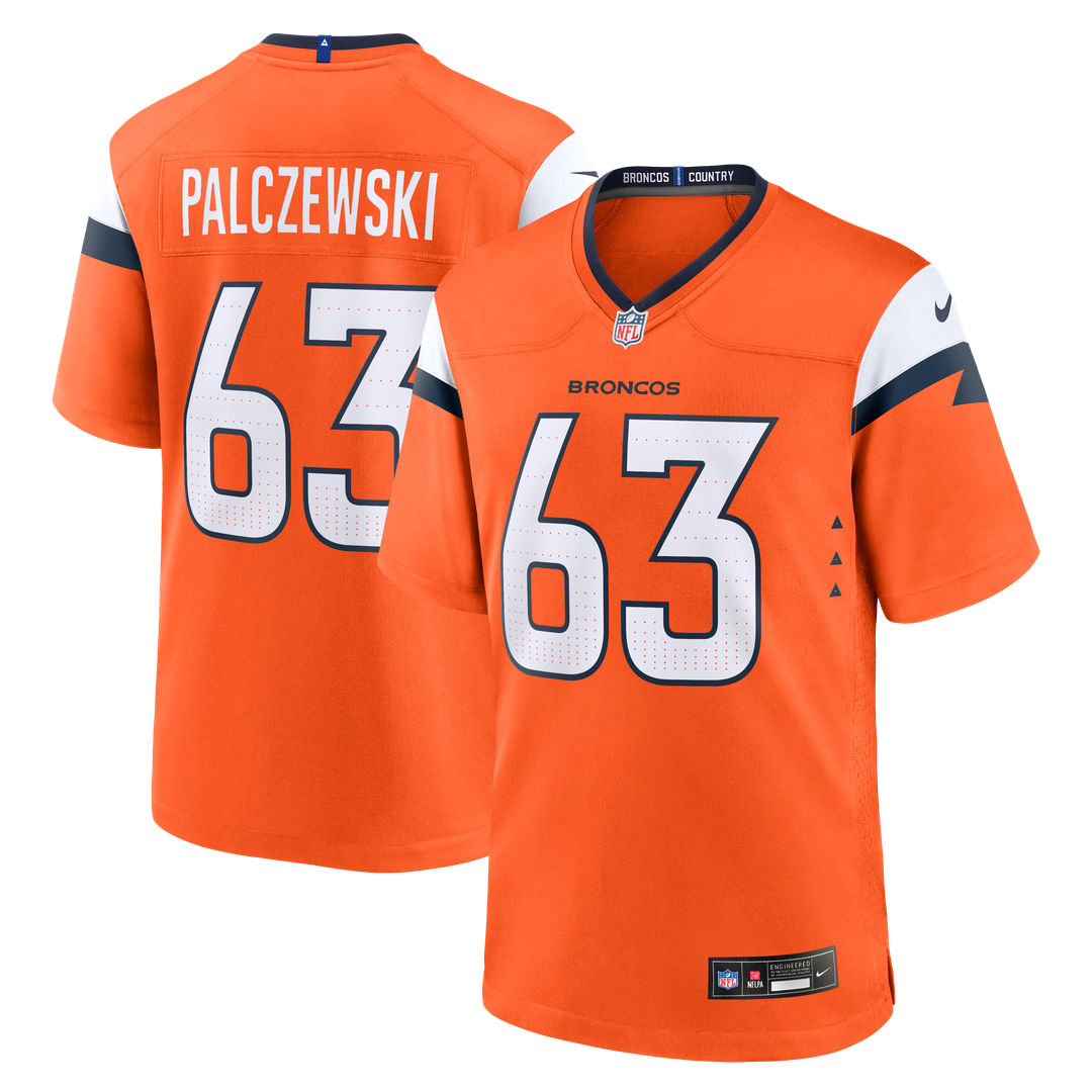 Denver Broncos Alex Palczewski Orange Team Game Jersey