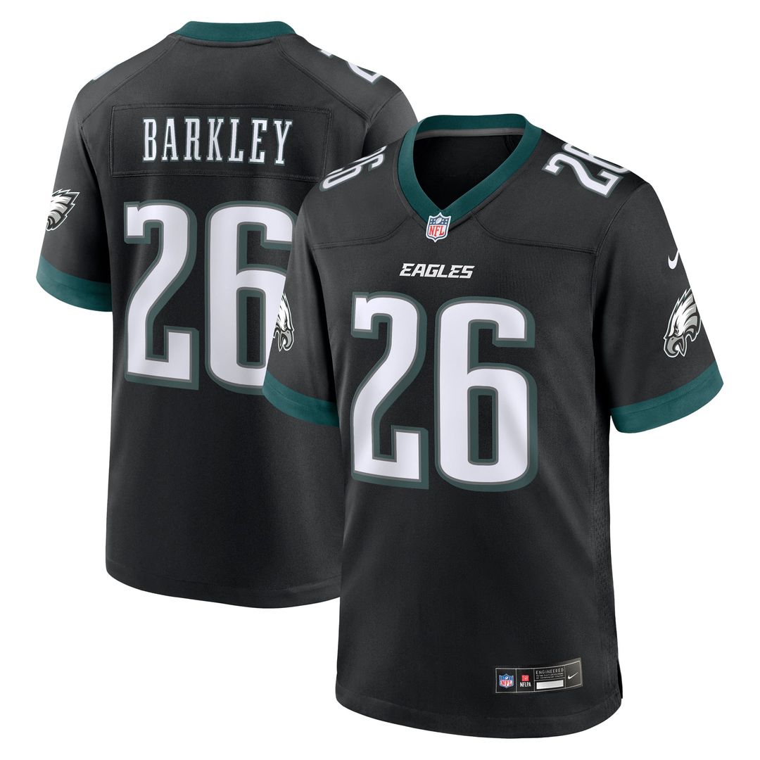 Philadelphia Eagles Saquon Barkley Black Alternate Game Jersey