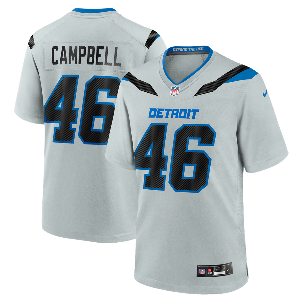 Detroit Lions Jack Campbell Silver 2026 Rivalries Collection Game Jersey