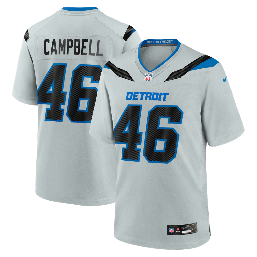 Detroit Lions Jack Campbell Silver 2026 Rivalries Collection Game Jersey