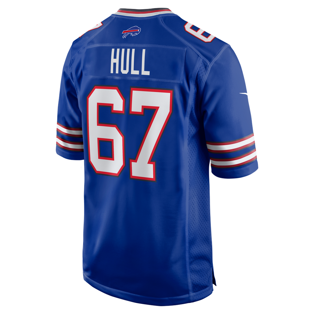 Buffalo Bills Kent Hull Royal Game Retired Player Jersey