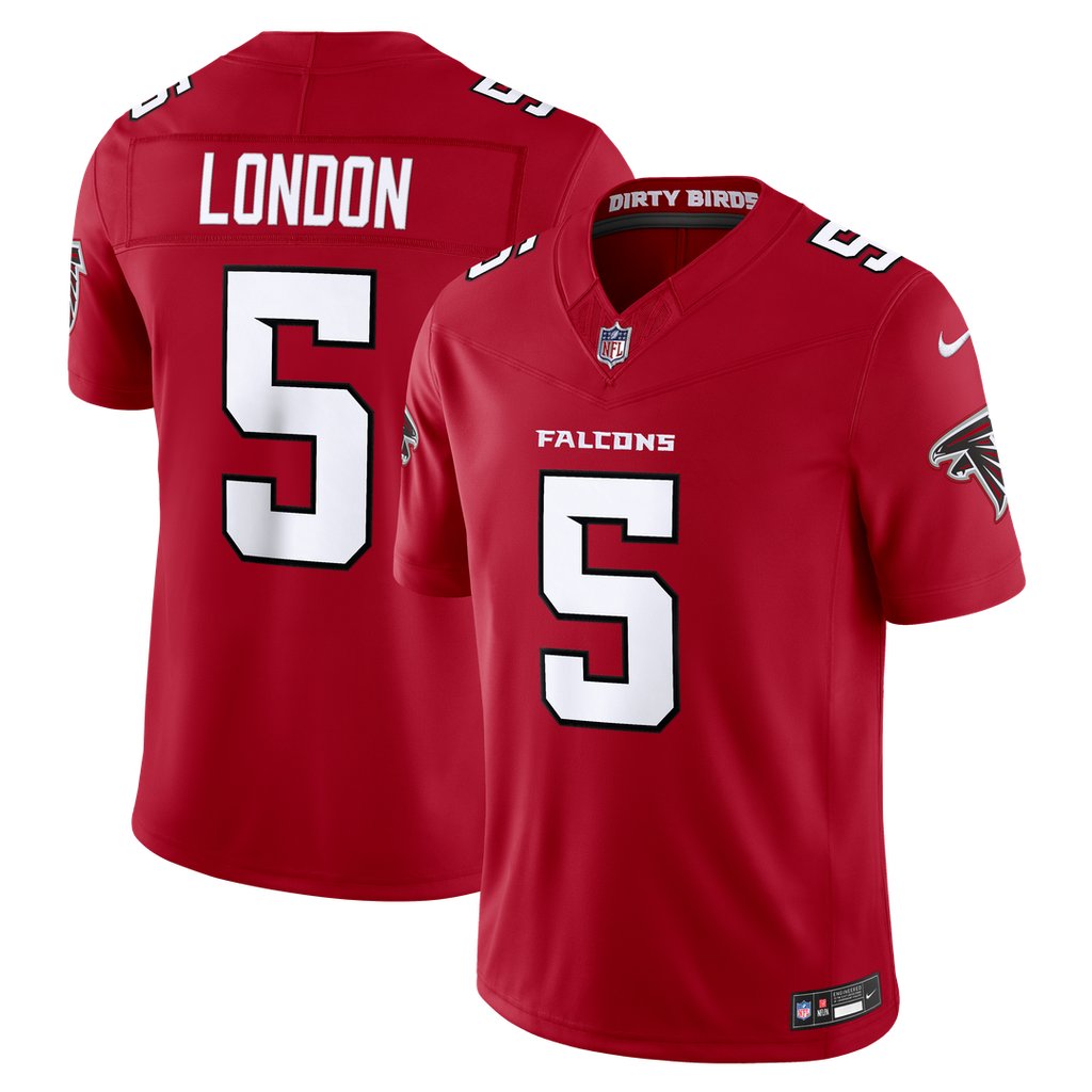 Atlanta Falcons Drake London Red Team Vapor F.U.S.E. Stitched Limited Jersey