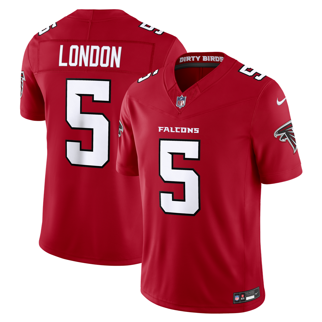 Atlanta Falcons Drake London Red Team Vapor F.U.S.E. Stitched Limited Jersey