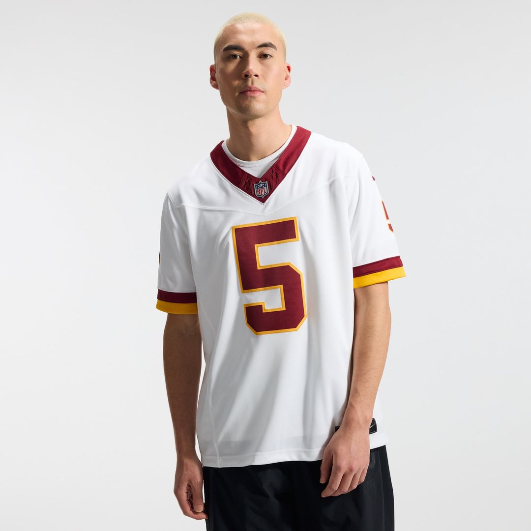 Washington Commanders Jayden Daniels White Vapor F.U.S.E. Stitched Limited Jersey