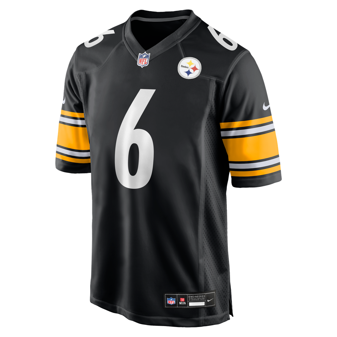Pittsburgh Steelers Patrick Queen Black Game Player Jersey
