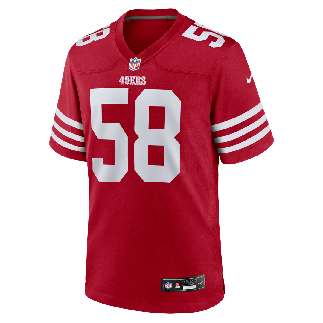 San Francisco 49ers Jarrett Patterson Scarlet Team Game Jersey