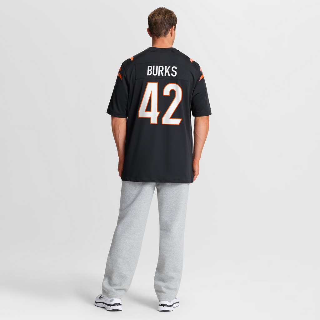 Cincinnati Bengals Oren Burks Black Team Game Jersey