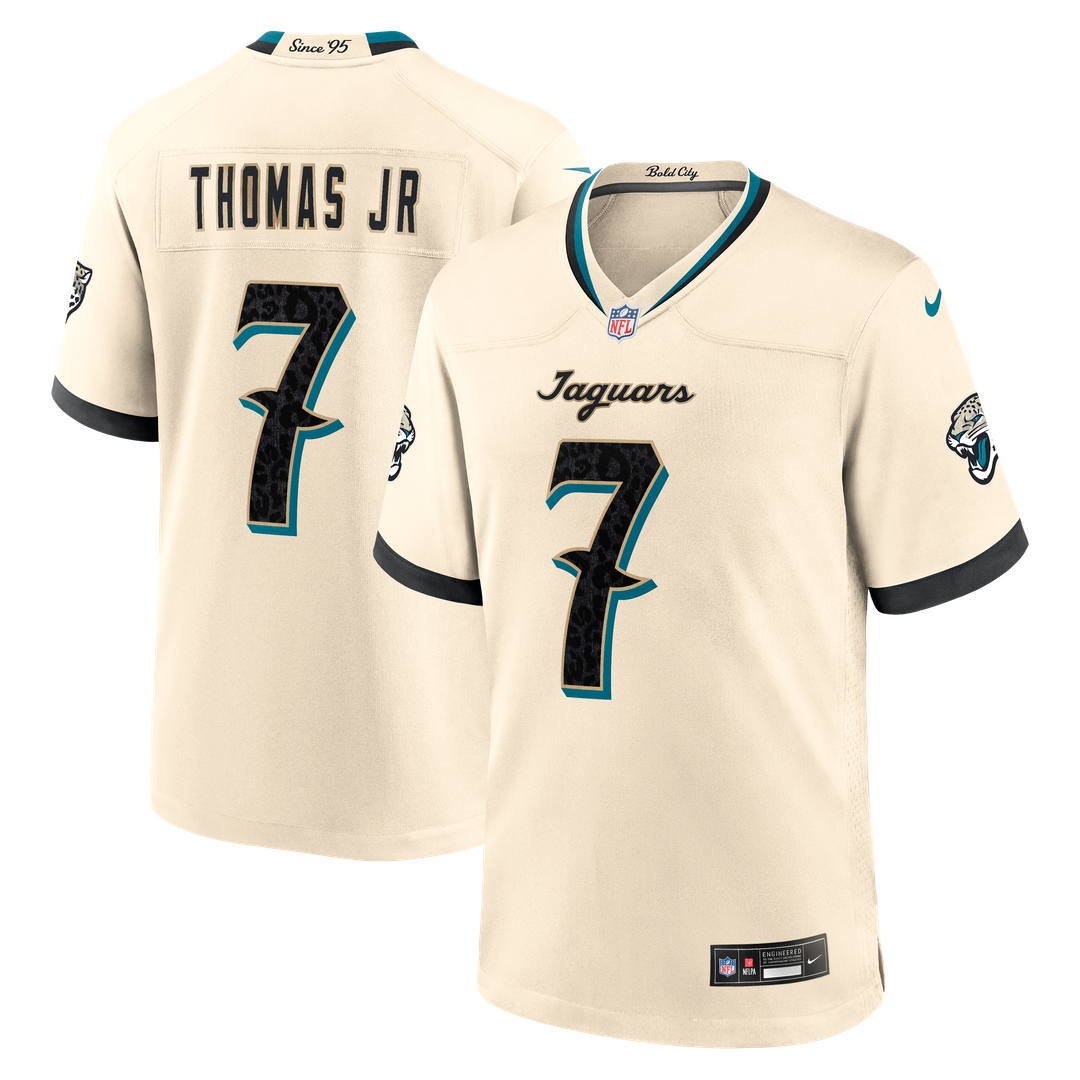 Jacksonville Jaguars Brian Thomas Jr. Natural 2026 Rivalries Collection Game Jersey