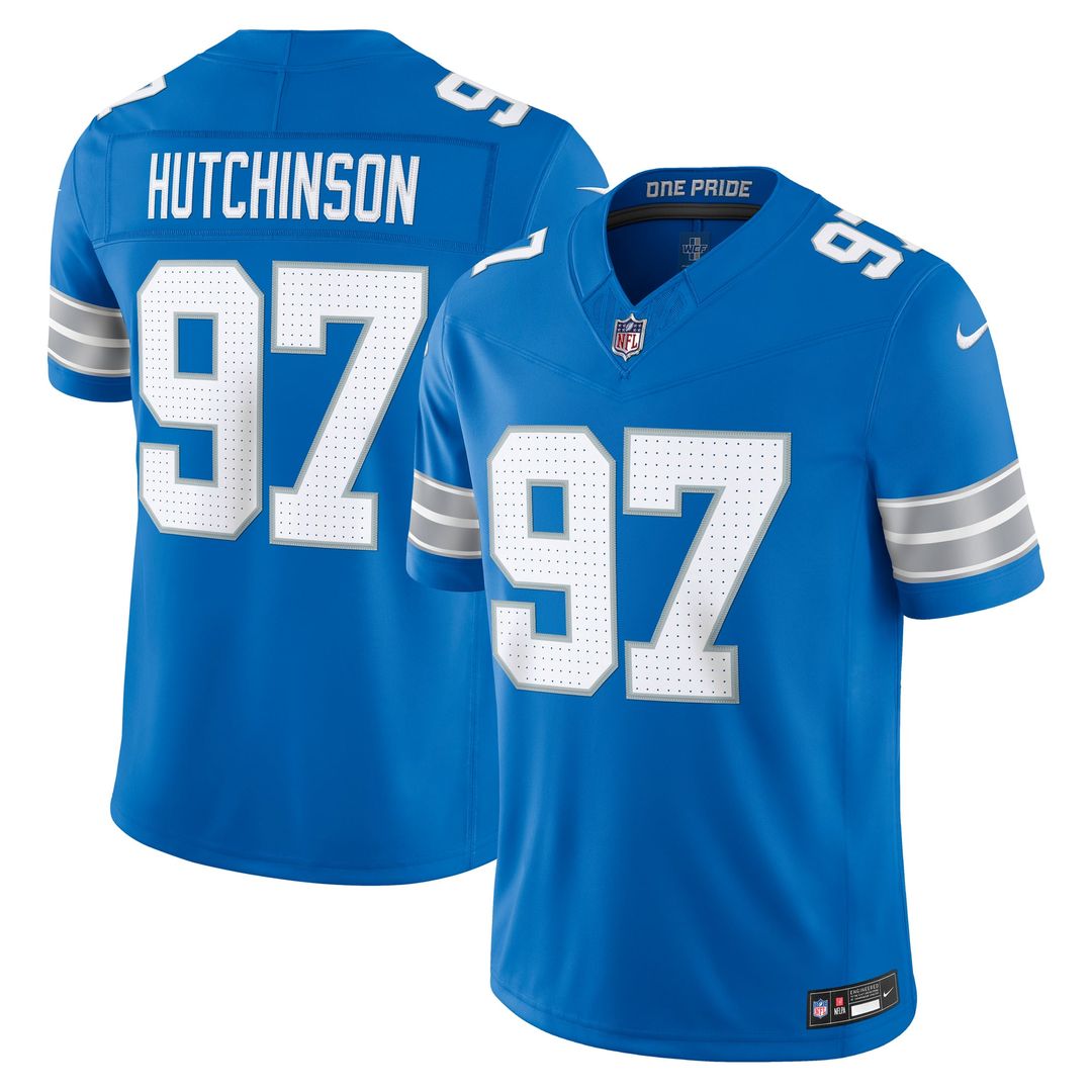 Detroit Lions Aidan Hutchinson White Vapor F.U.S.E. Stitched Limited Jersey