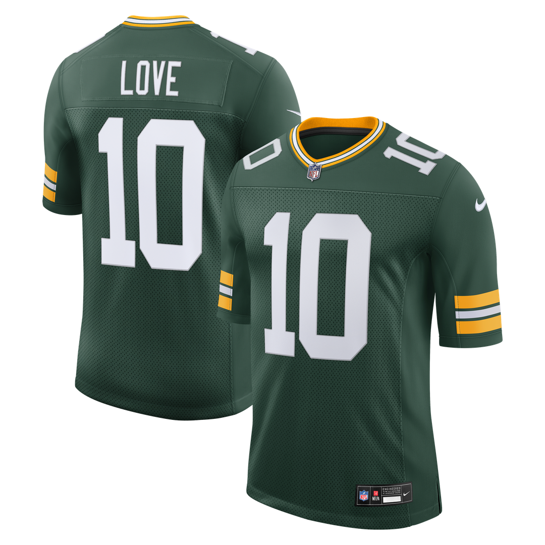 Green Bay Packers Jordan Love Green Vapor Untouchable Stitched Limited Jersey