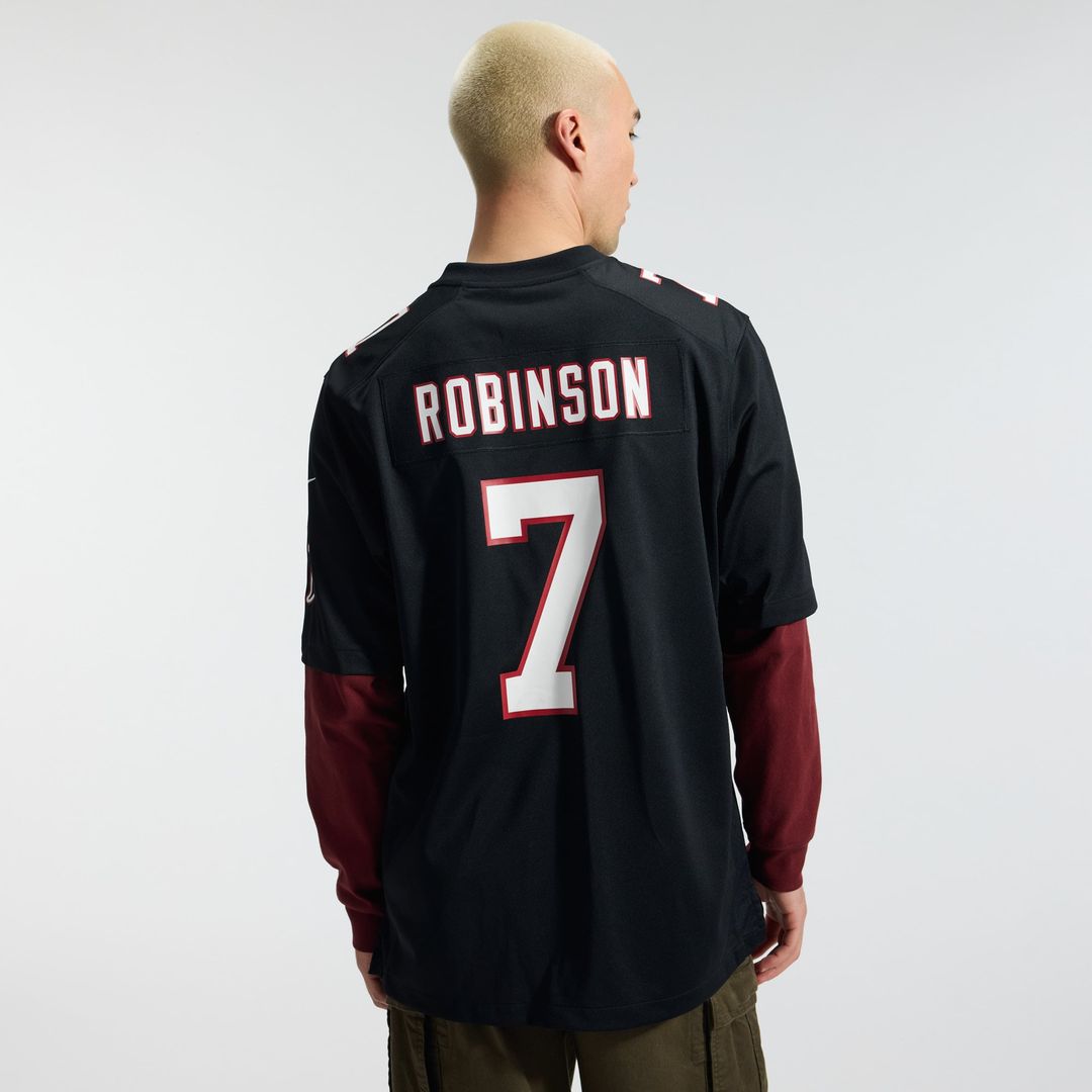 Atlanta Falcons Bijan Robinson Black Throwback Game Jersey
