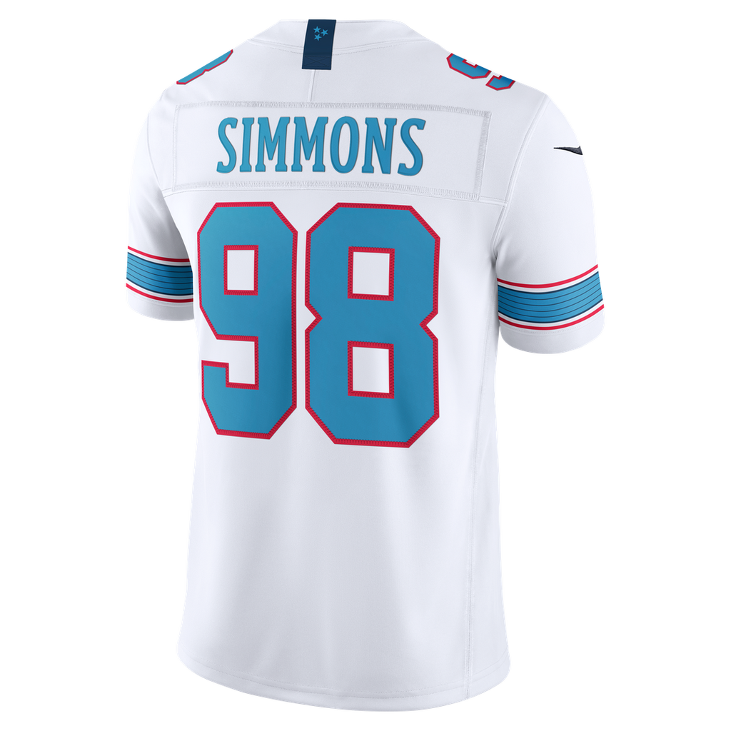Tennessee Titans Jeffery Simmons White Vapor F.U.S.E. Stitched Limited Jersey
