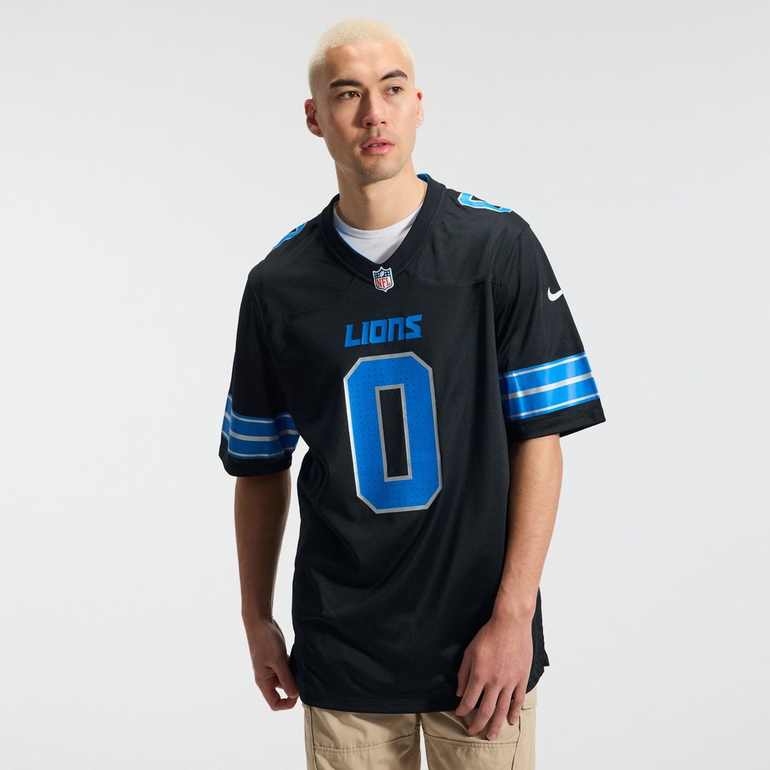 Detroit Lions Jahmyr Gibbs Black 2nd Alternate Game Player Jersey