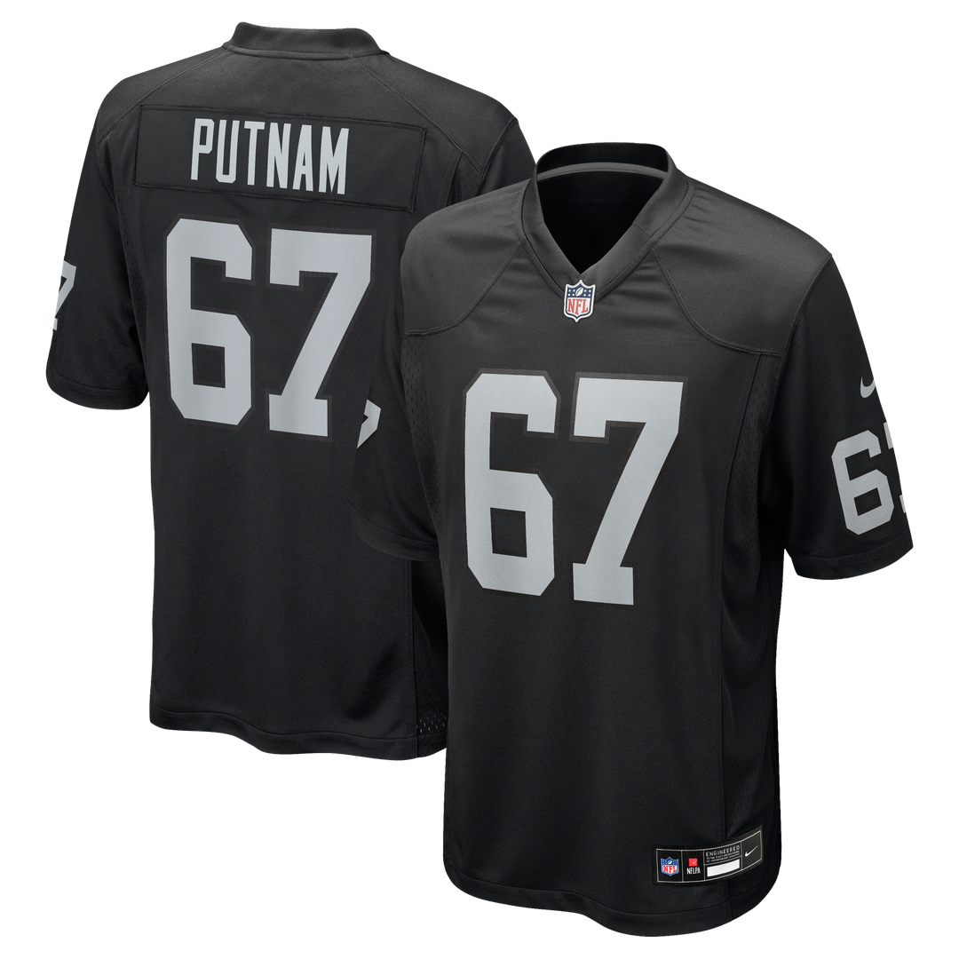 Las Vegas Raiders Will Putnam Black Team Game Jersey