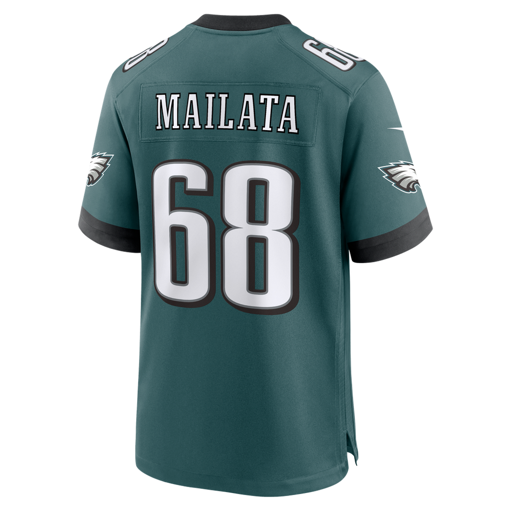 Philadelphia Eagles Jordan Mailata Midnight Green Team Game Jersey
