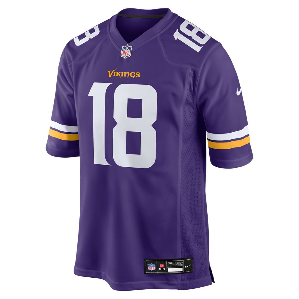 Minnesota Vikings Justin Jefferson Purple Game Jersey