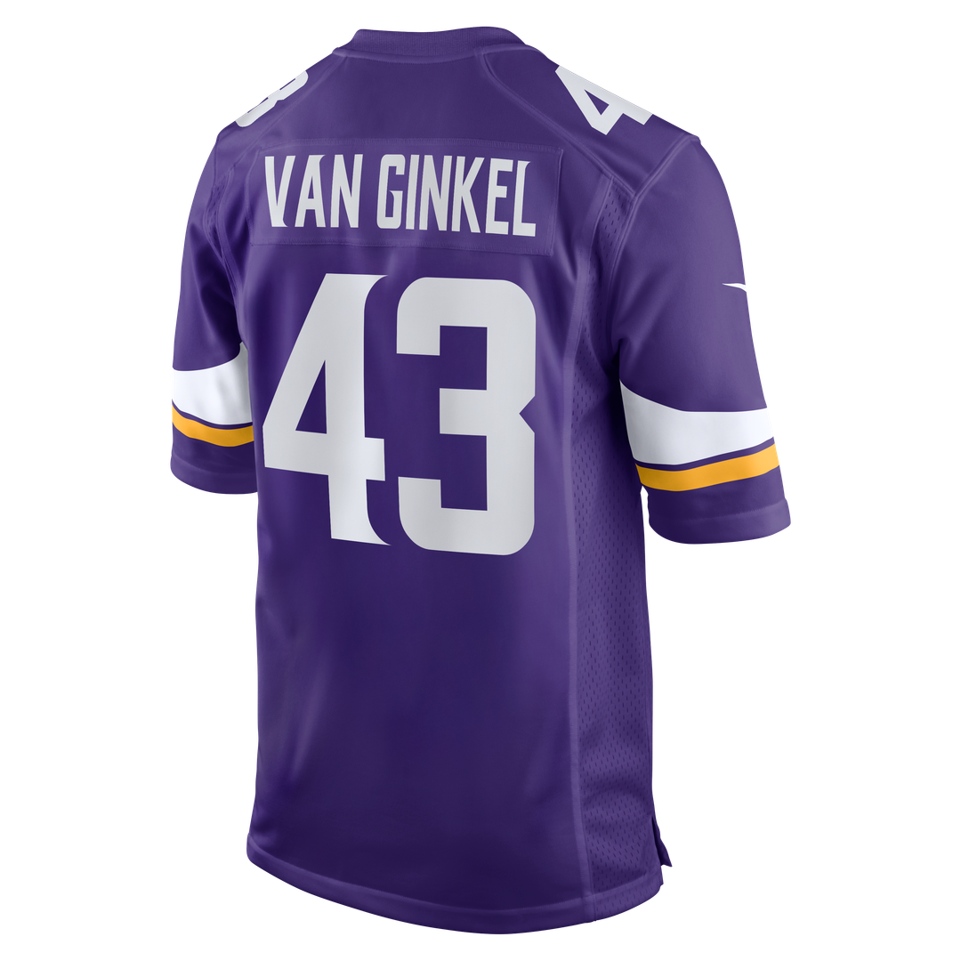 Minnesota Vikings Andrew Van Ginkel Purple Team Game Jersey