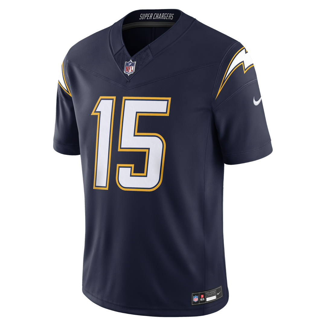 Los Angeles Chargers Ladd McConkey Navy Alternate Super Chargers Vapor F.U.S.E. Stitched Limited Jersey