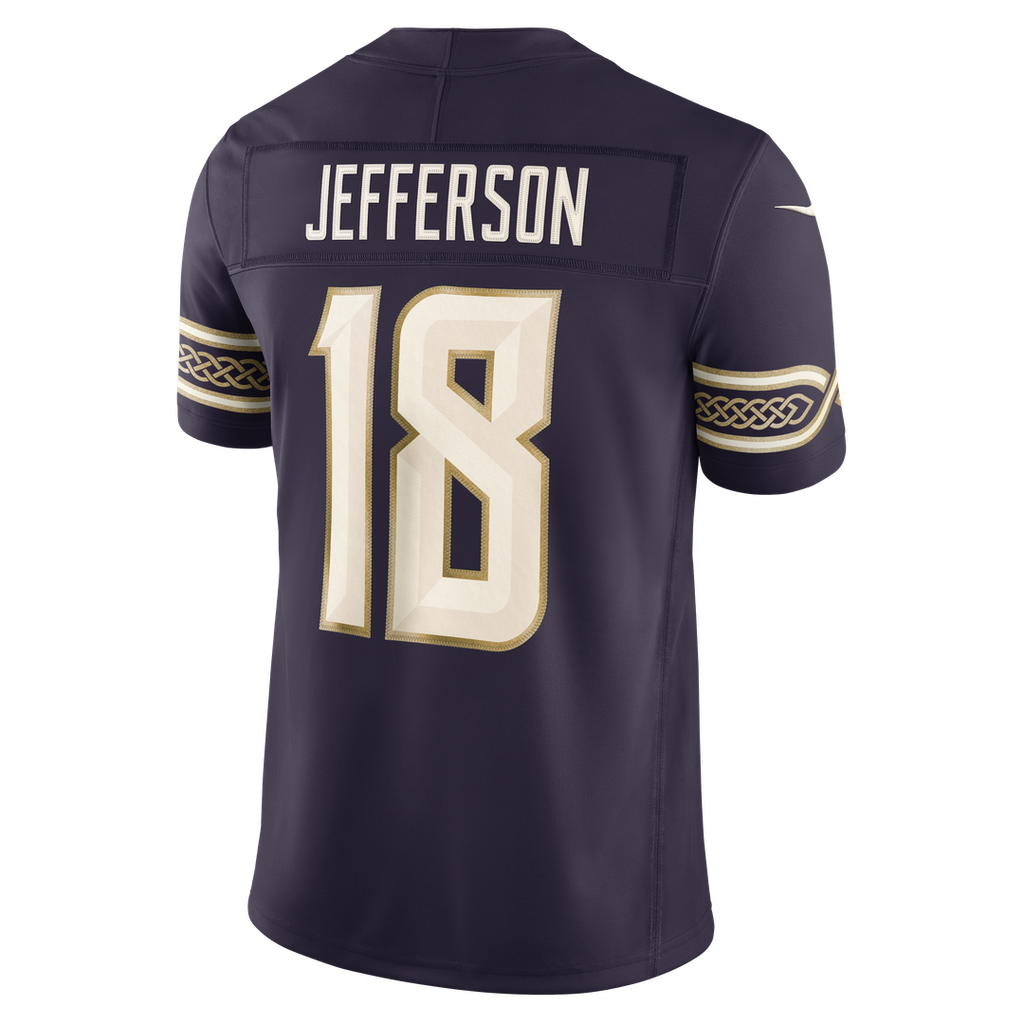 Minnesota Vikings Justin Jefferson Purple 2026 Rivalries Collection Stitched Limited Jersey