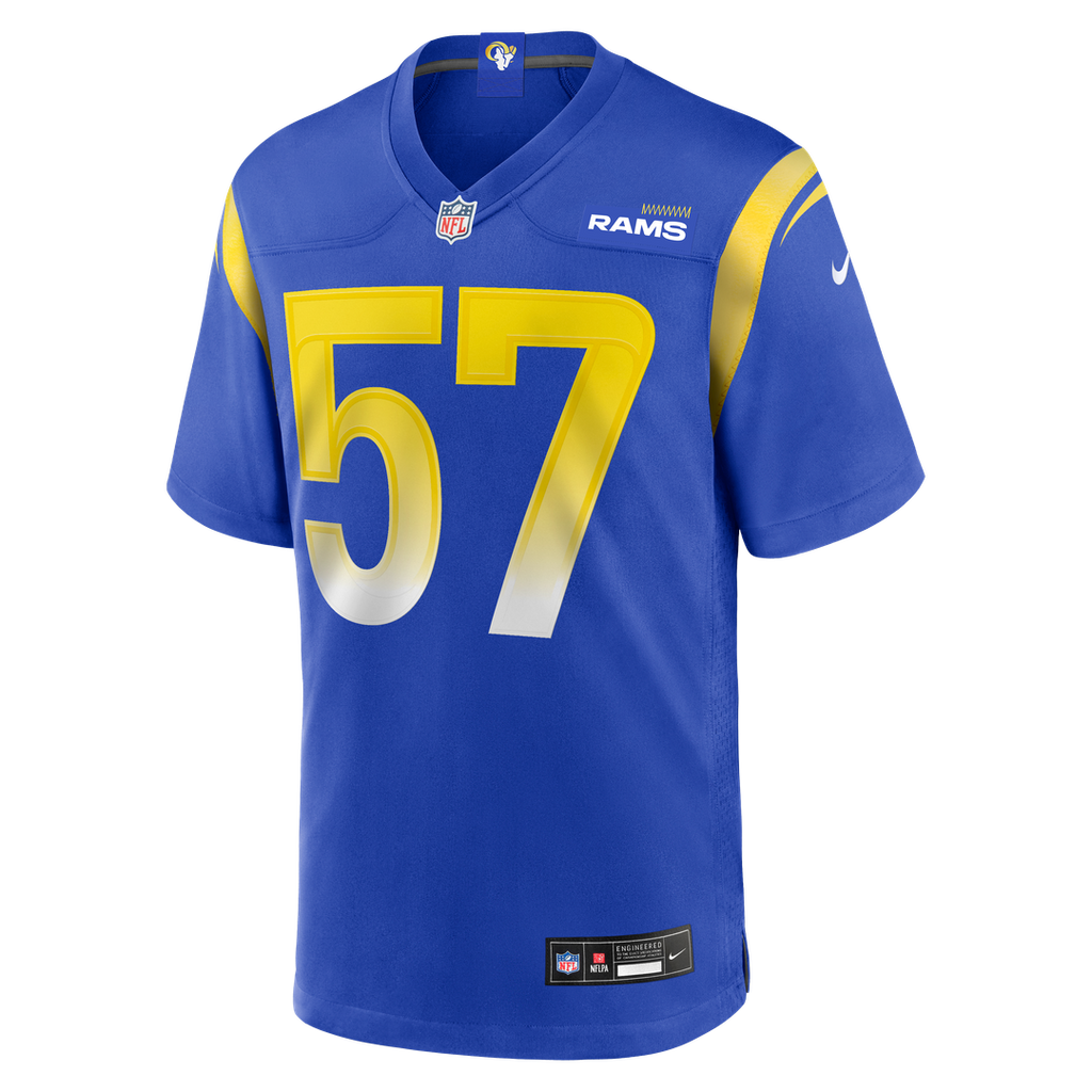 Los Angeles Rams Ty Hamilton Royal Team Game Jersey
