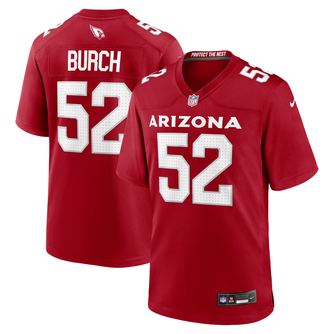 Arizona Cardinals Jordan Burch Cardinal Team Game Jersey