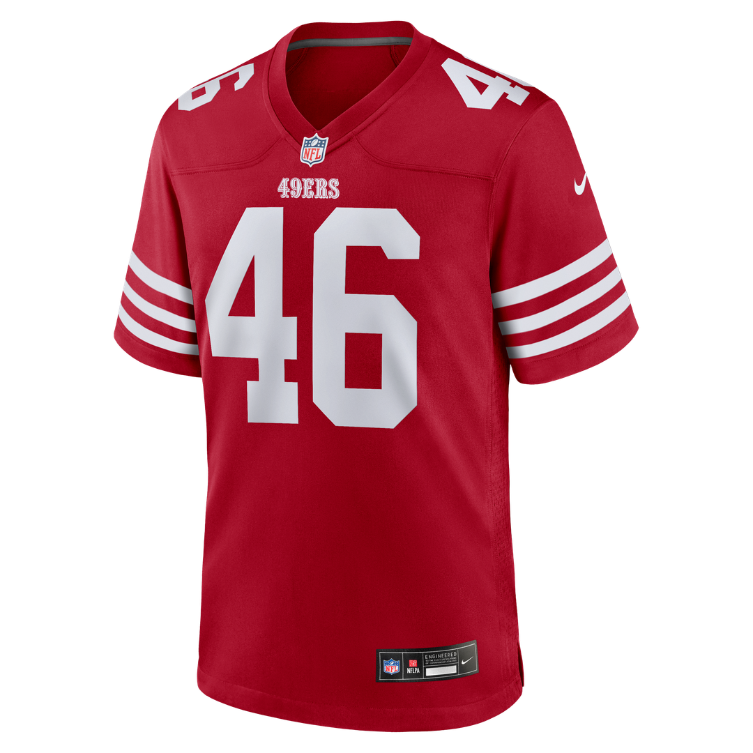 San Francisco 49ers Jon Weeks Scarlet Team Game Jersey