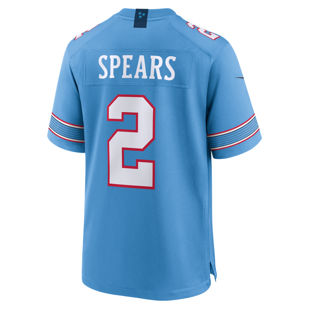 Tennessee Titans Tyjae Spears Light Blue Game Jersey