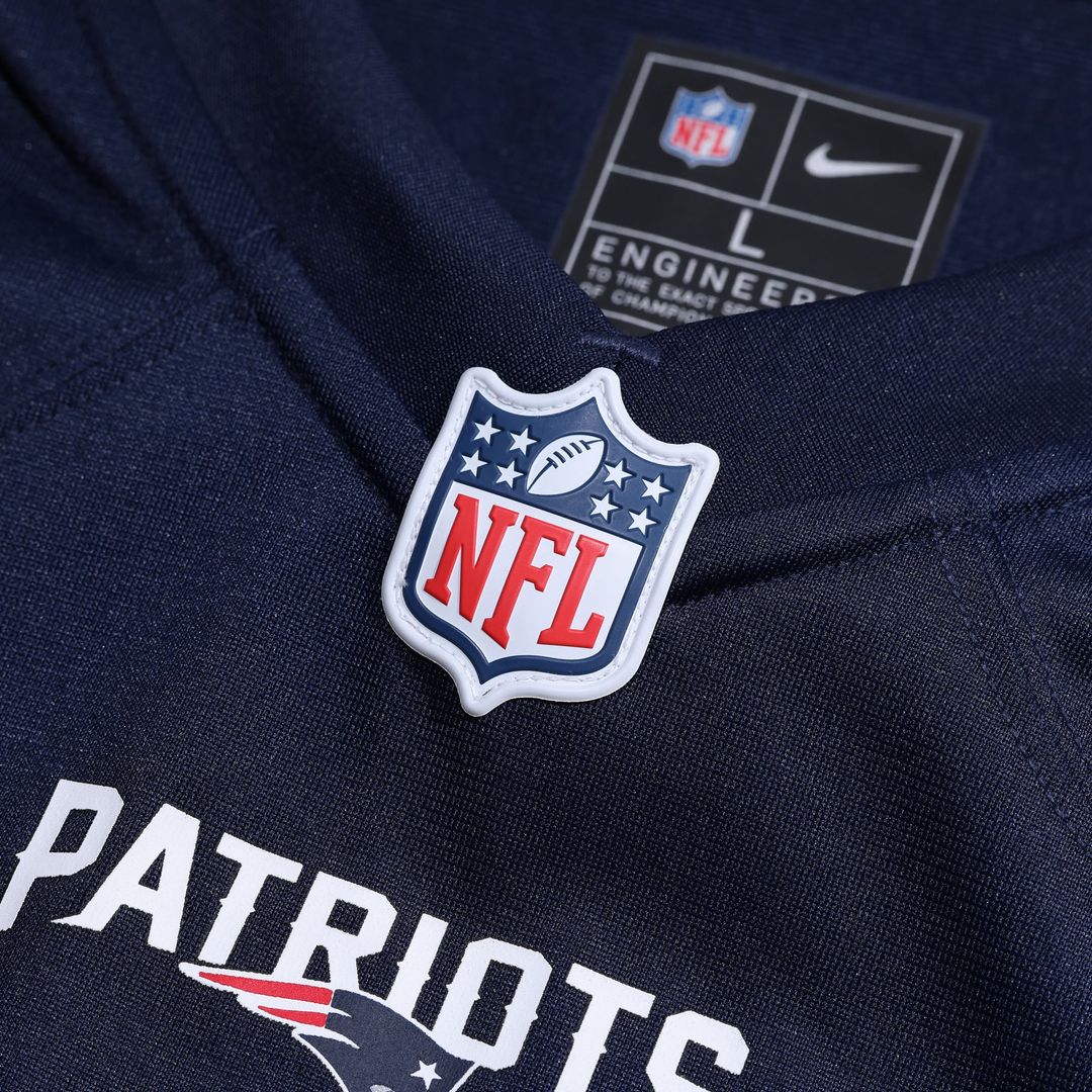 New England Patriots Christian Barmore Navy Player Game Jersey