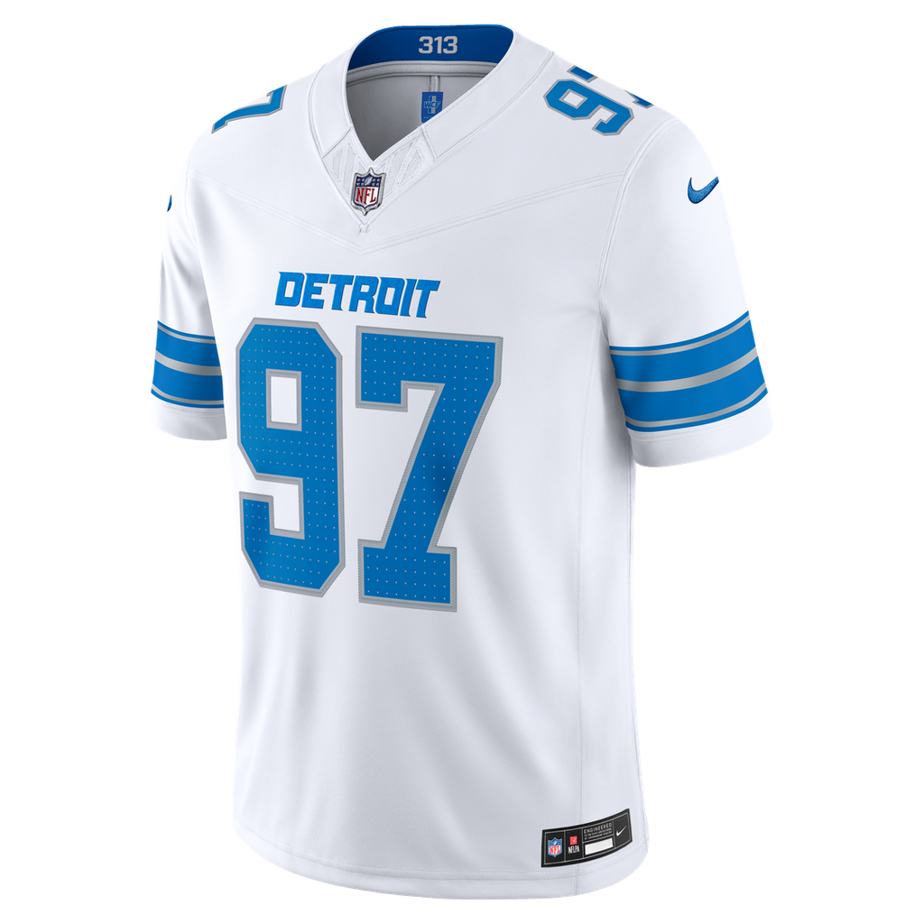 Detroit Lions Aidan Hutchinson White Vapor F.U.S.E. Stitched Limited Jersey