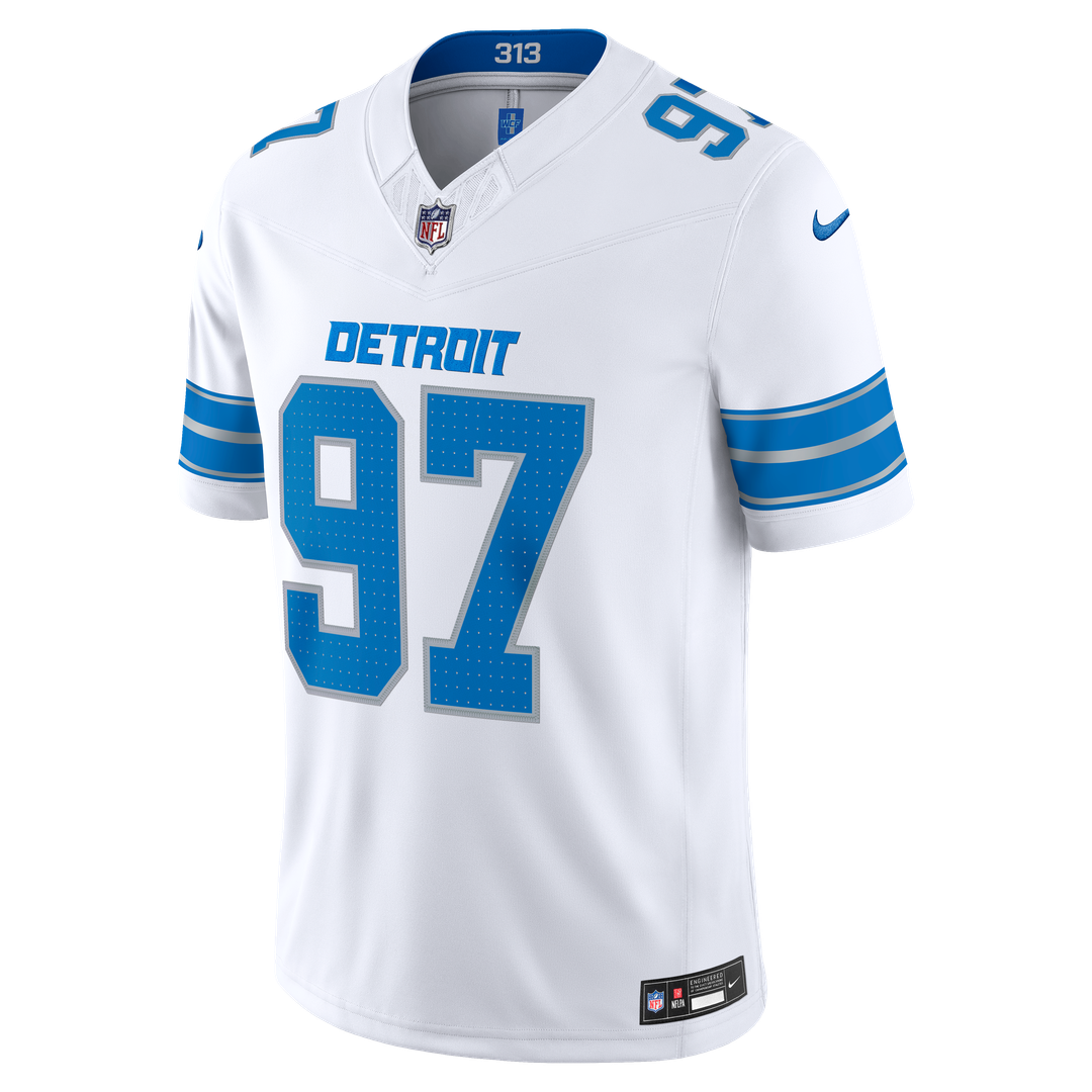 Detroit Lions Aidan Hutchinson White Vapor F.U.S.E. Stitched Limited Jersey