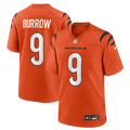 Cincinnati Bengals Joe Burrow Orange Alternate Game Jersey
