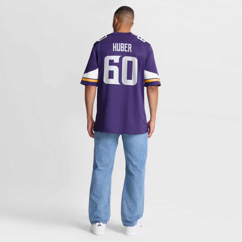 Minnesota Vikings Joe Huber Purple Team Game Jersey