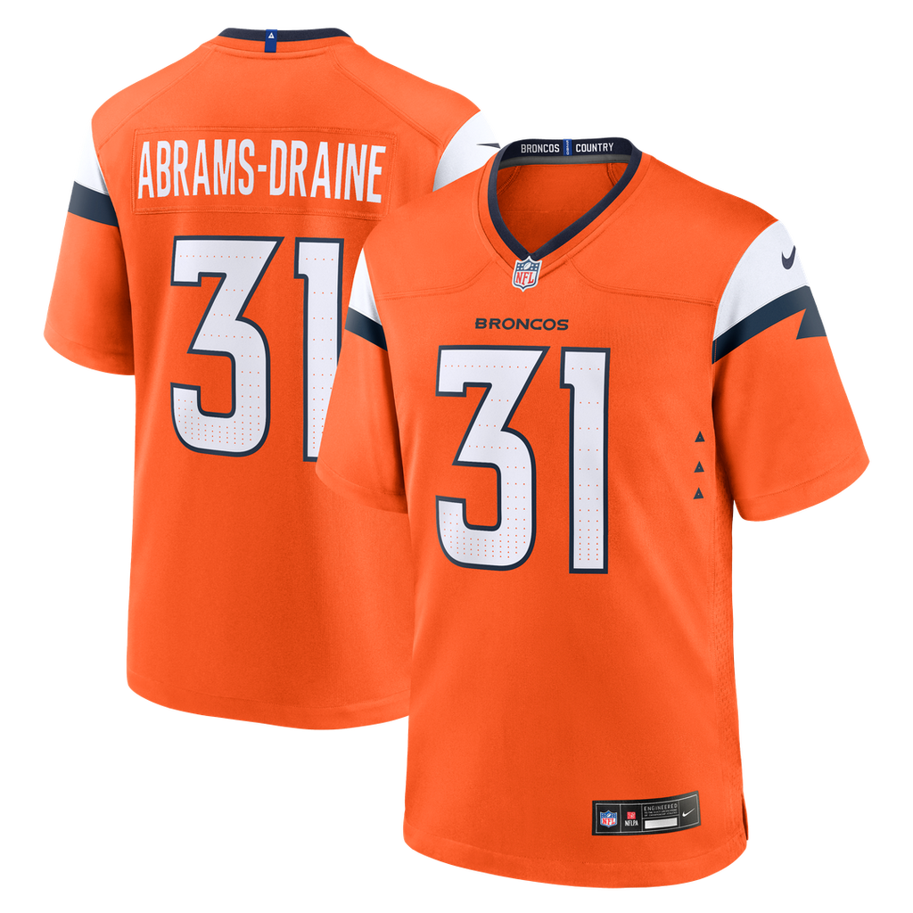 Denver Broncos Kris Abrams-Draine Orange Team Game Jersey