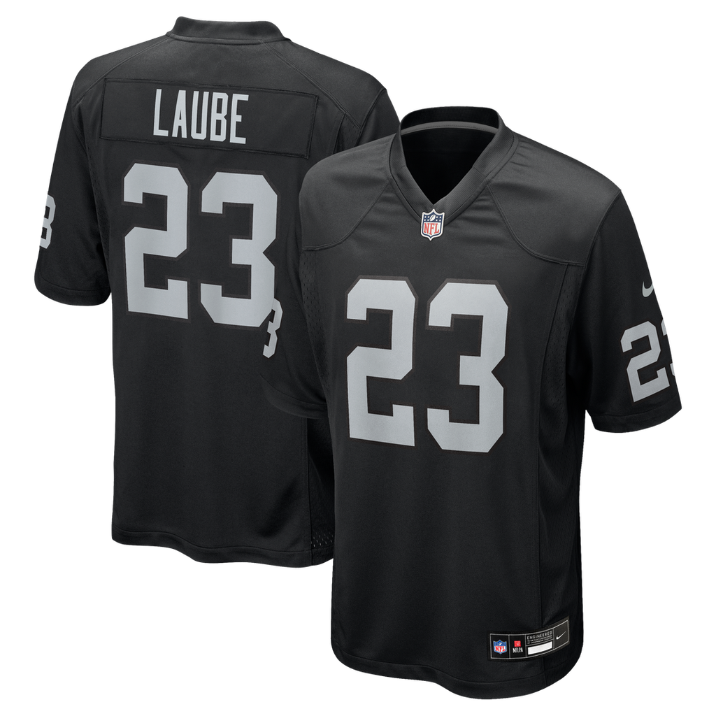 Las Vegas Raiders Dylan Laube Black Team Game Jersey