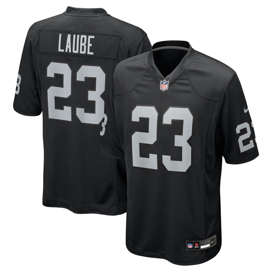 Las Vegas Raiders Dylan Laube Black Team Game Jersey