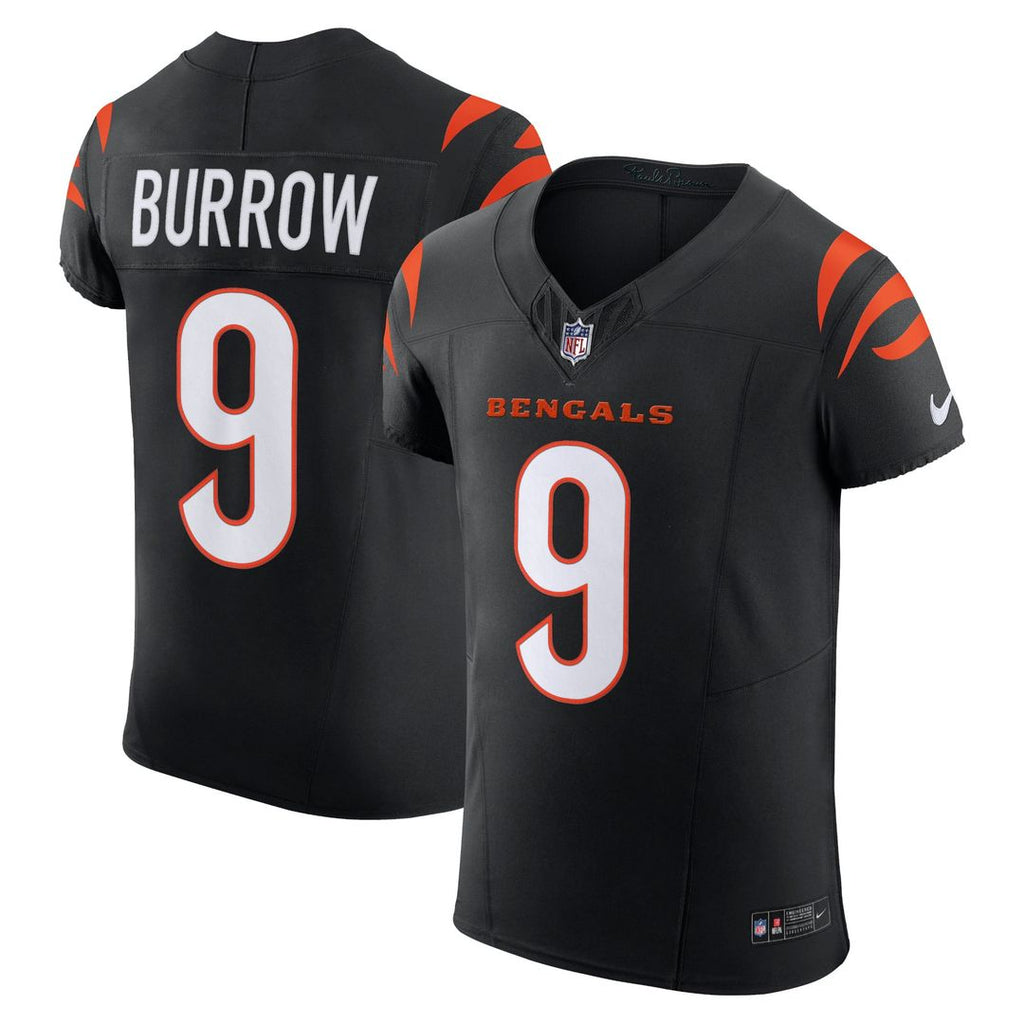 Cincinnati Bengals Joe Burrow Black Team Vapor F.U.S.E. Elite Jersey
