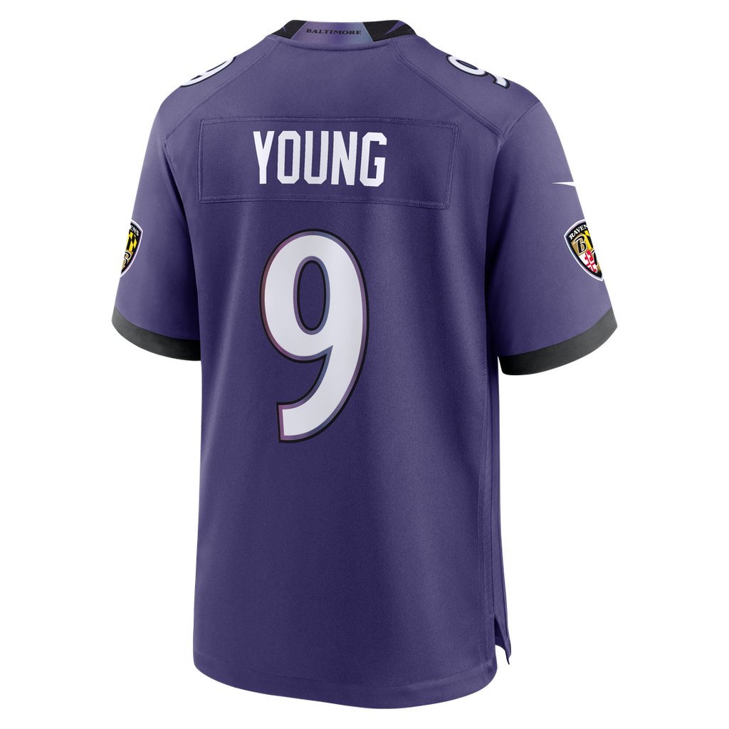 Baltimore Ravens Zion Young Purple Team Game Jersey