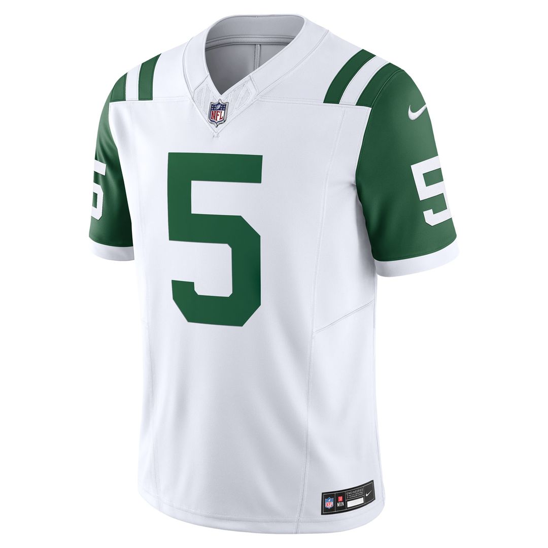 New York Jets Garrett Wilson White Classic Alternate Vapor F.U.S.E. Limited Jersey