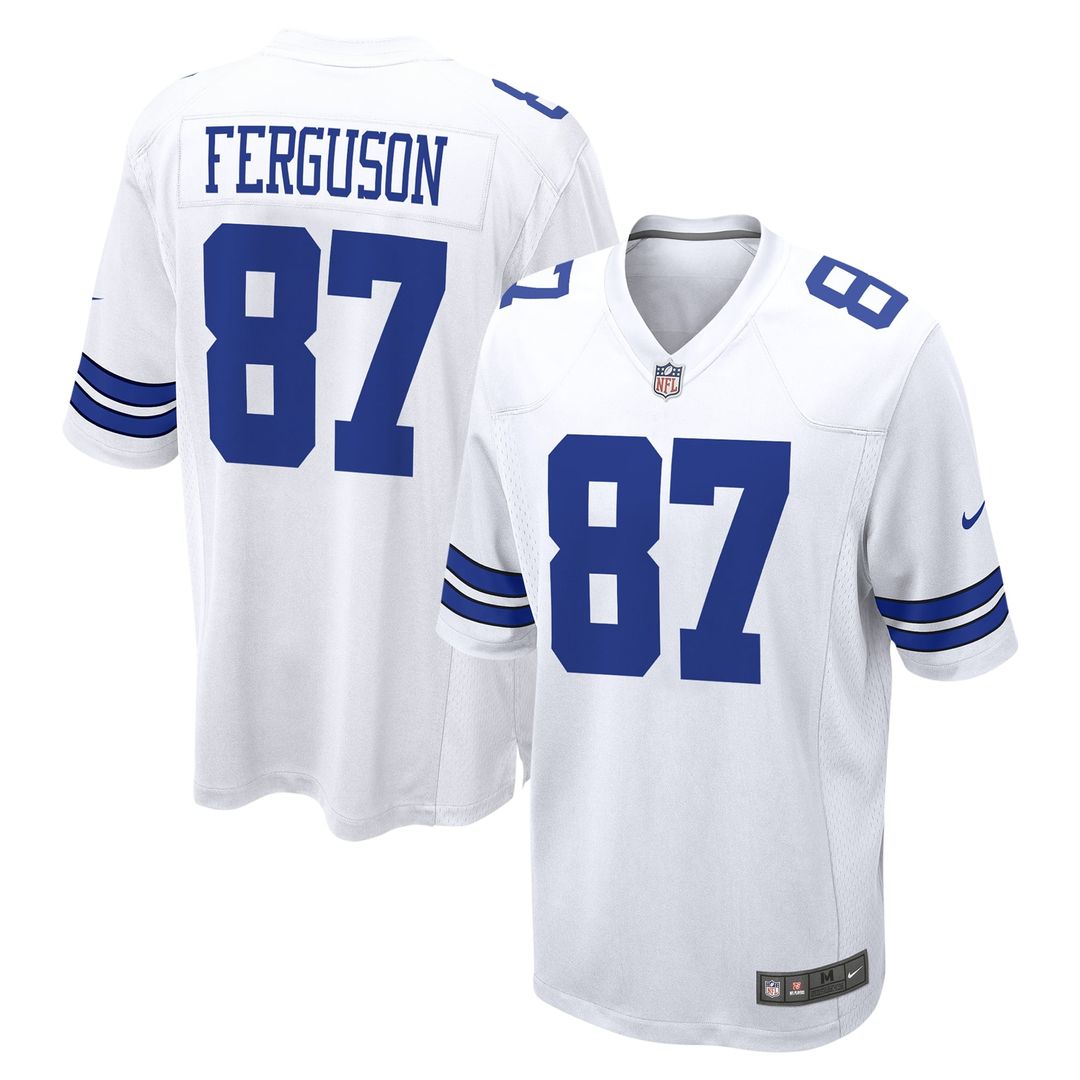 Dallas Cowboys Jake Ferguson Navy Team Game Jersey