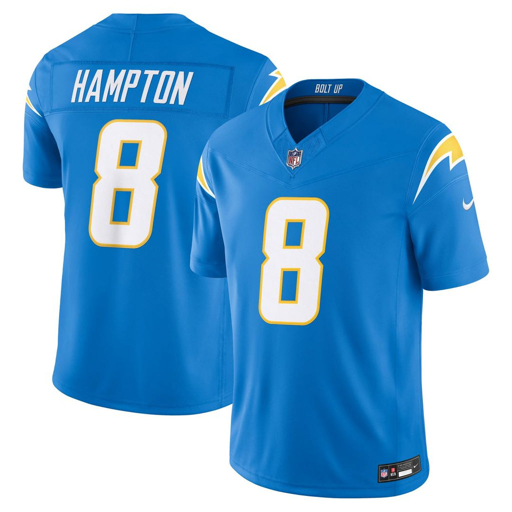 Los Angeles Chargers Omarion Hampton Powder Blue Team Vapor F.U.S.E. Stitched Limited Jersey
