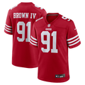 San Francisco 49ers Earnest Brown IV Scarlet Team Game Jersey