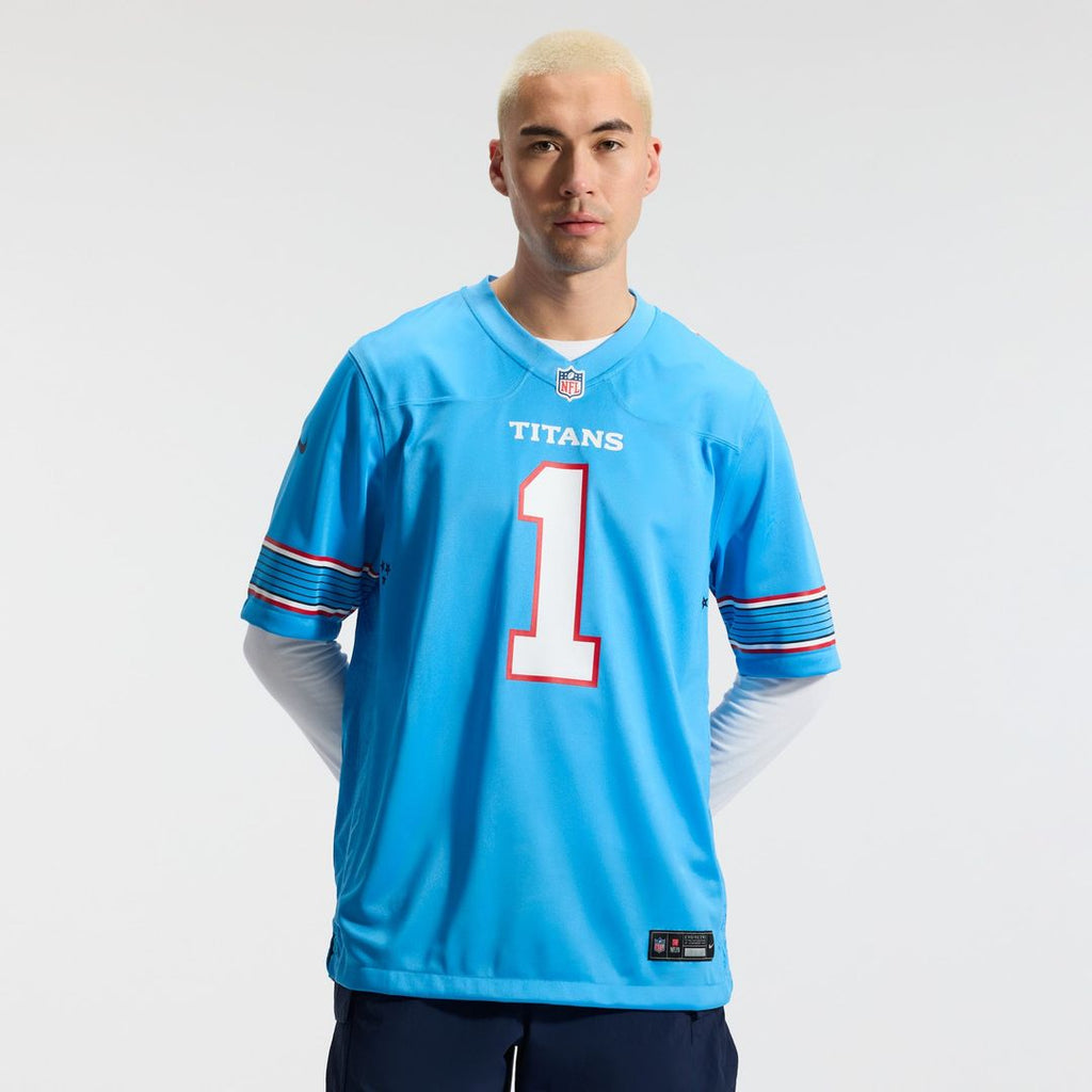 Tennessee Titans Cameron Ward Light Blue Game Jersey