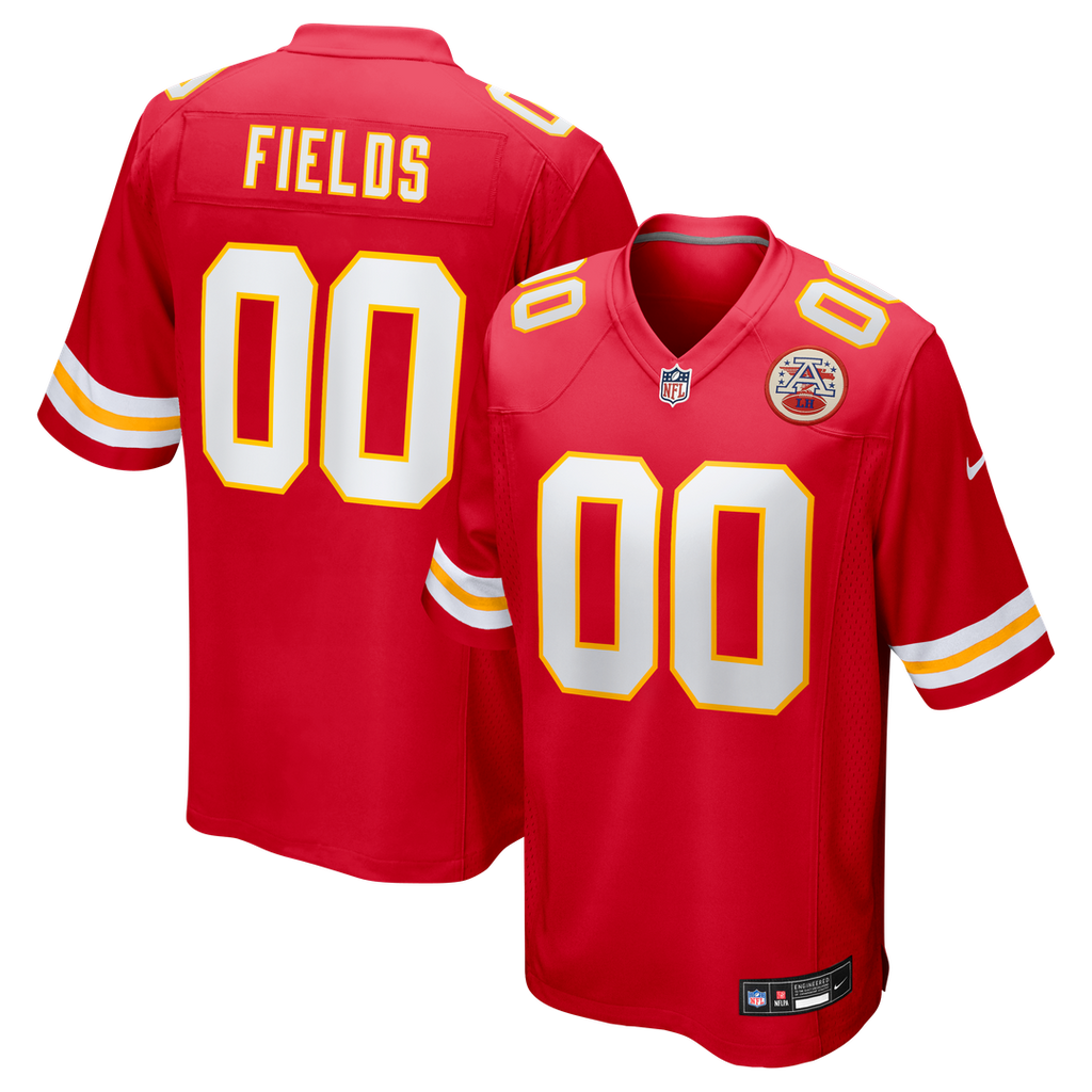Kansas City Chiefs Justin Fields Red Game Jersey