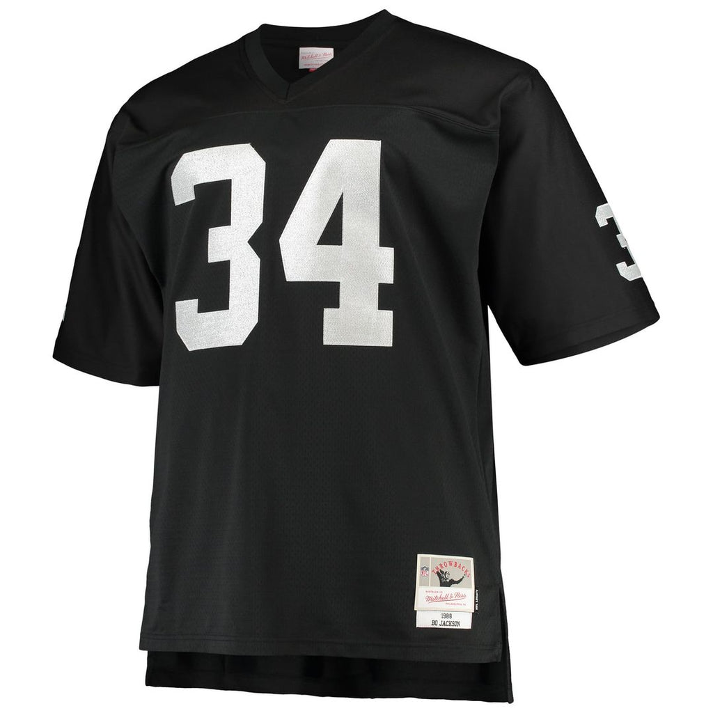 Las Vegas Raiders Bo Jackson Mitchell & Ness White Big & Tall 1988 Retired Player Replica Jersey