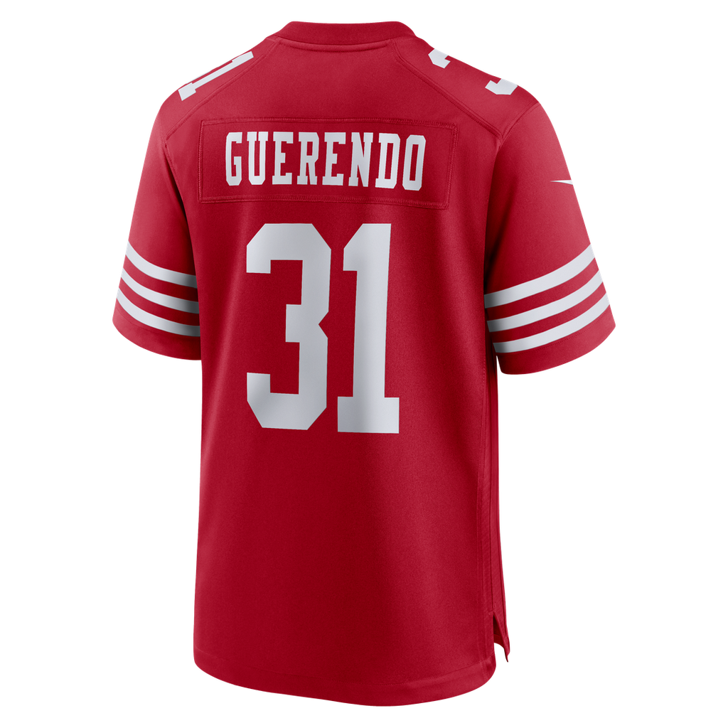 San Francisco 49ers Isaac Guerendo Scarlet Game Jersey