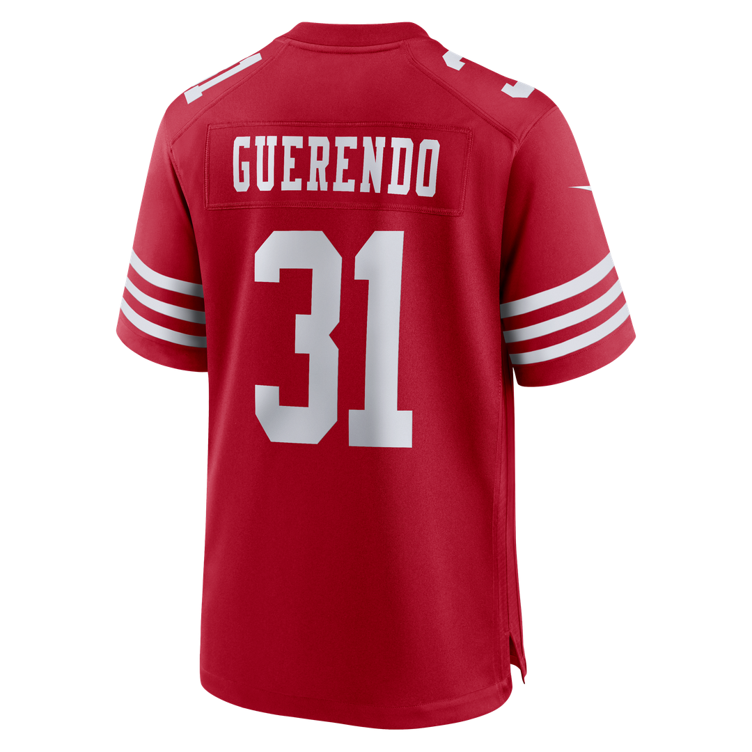 San Francisco 49ers Isaac Guerendo Scarlet Game Jersey