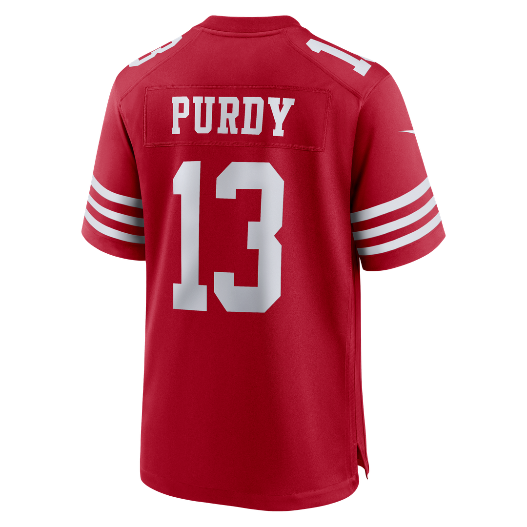 San Francisco 49ers Brock Purdy Scarlet 80th Anniversary Game Jersey