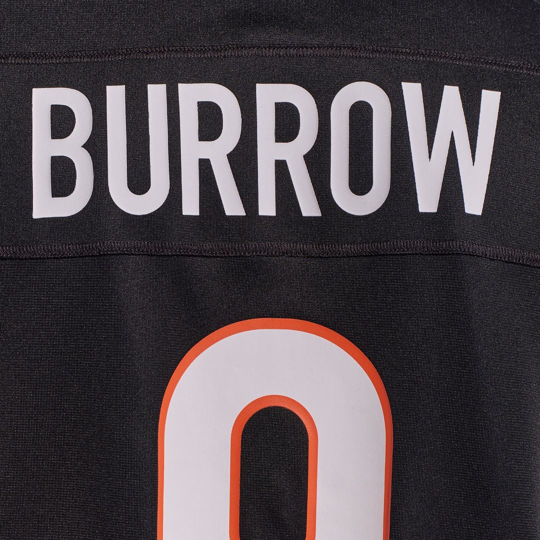 Cincinnati Bengals Joe Burrow Orange Alternate Game Jersey