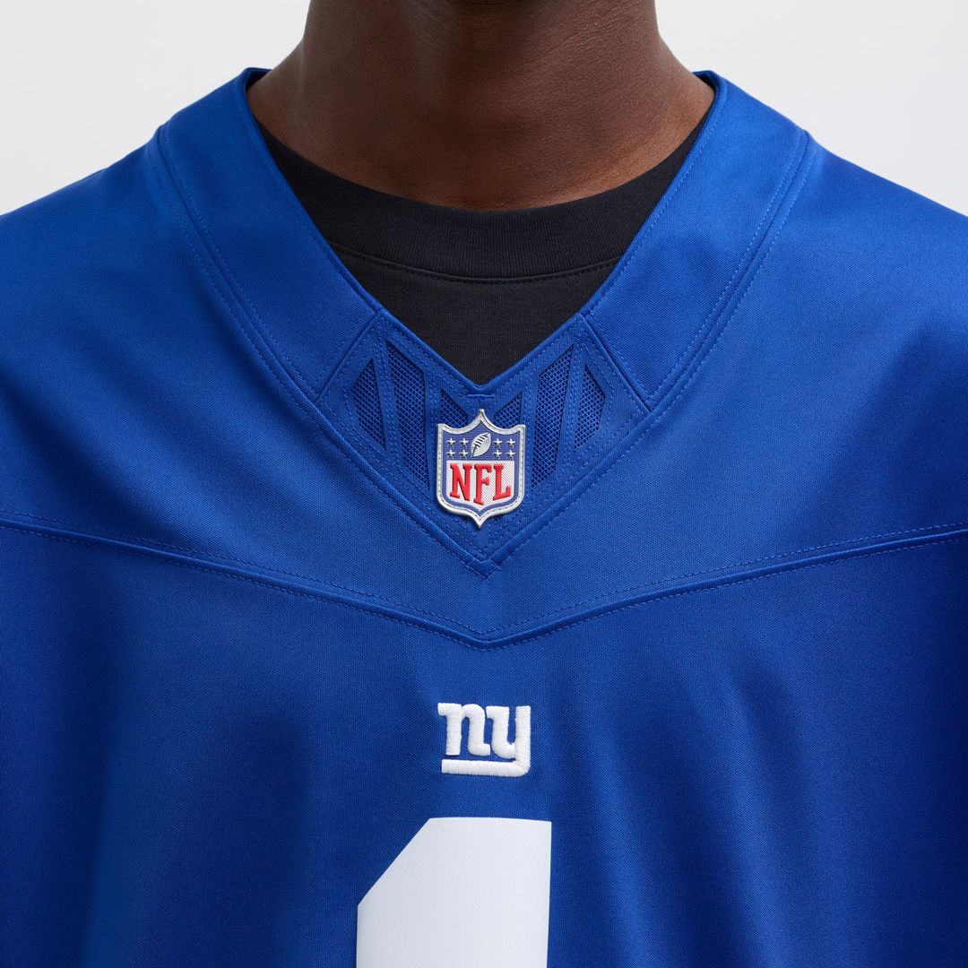 New York Giants Malik Nabers Royal Vapor F.U.S.E. Limited Jersey